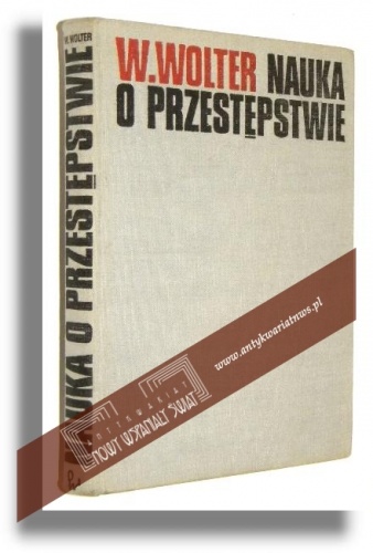 Okładka: Władysław Wolter - Nauka o przestępstwie