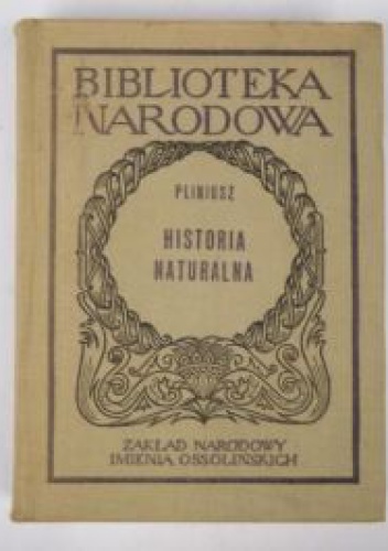 Okładka: Pliniusz Starszy - Historia naturalna