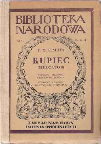 Okładka:  Plaut - Kupiec