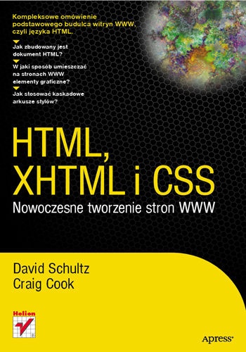 Okładka: David Schultz - HTML, XHTML i CSS. Nowoczesne tworzenie stron WWW
