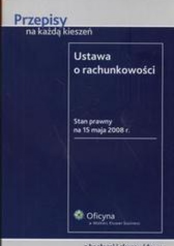 Okładka: Małgorzata Buczna - Ustawa o rachunkowości /Przepisy na każdą kieszeń