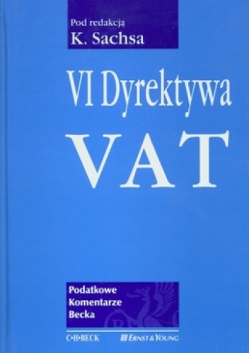 Okładka: Krzysztof Sachs - VAT VI Dyrektywa