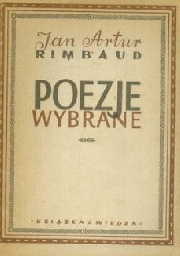 Okładka: Arthur Rimbaud - Poezje Wybrane
