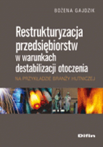 Okładka: Bożena Gajdzik - Restrukturyzacja przedsiębiorstw w warunkach destabilizacji otoczenia na przykładzie branży hutniczej