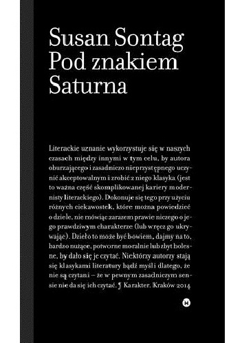 Okładka: Susan Sontag - Pod znakiem Saturna