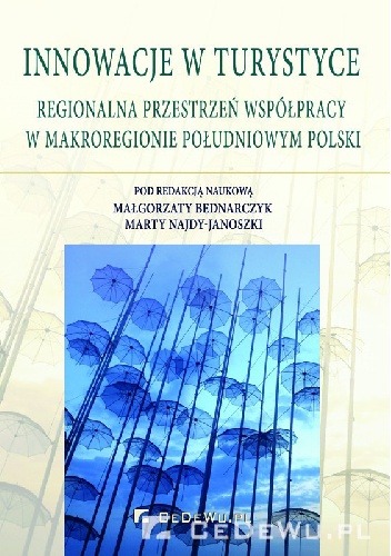 Okładka: Małgorzata Bednarczyk - Innowacje w turystyce. Regionalna przestrzeń współpracy w makroregionie południowym Polski