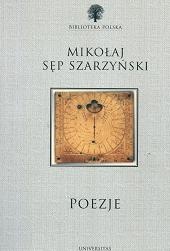 Okładka: Mikołaj Sęp Szarzyński - Poezje