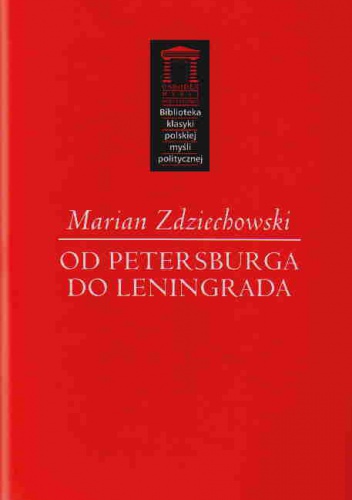 Okładka: Marian Zdziechowski - Od Petersburga do Leningrada