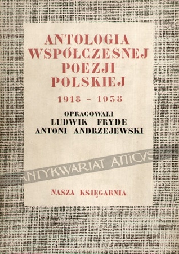 Okładka: Jan Lechoń - Antologia polskiej poezji współczesnej 1918-1938
