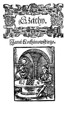 Okładka: Jan Kochanowski - Szachy