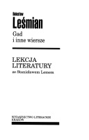 Okładka: Bolesław Leśmian - Gad i inne wiersze